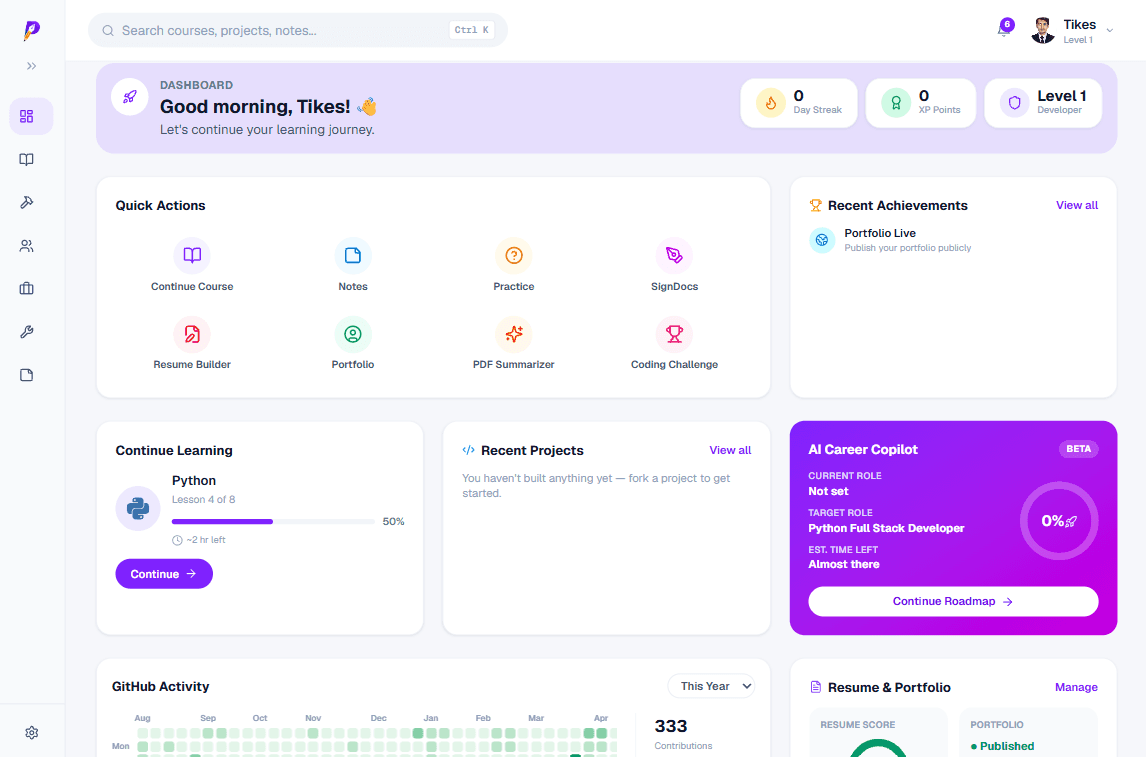 Pen2Pencil Vibe Coding AI app builder generating a real project with live preview